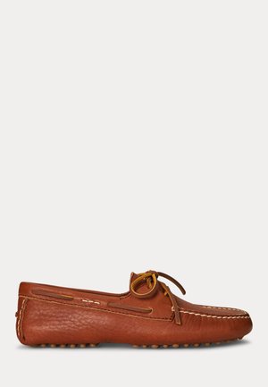 Polo Ralph Lauren LEATHER DRIVER - Μοκασίνια - walnut