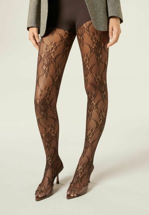 DELUXE SELECTION CAPSULE, FLORAL - Strumpfhose - brown