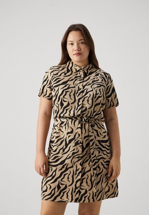 CARLUX LIFE SHIRT DRESS - Robe chemise - beige