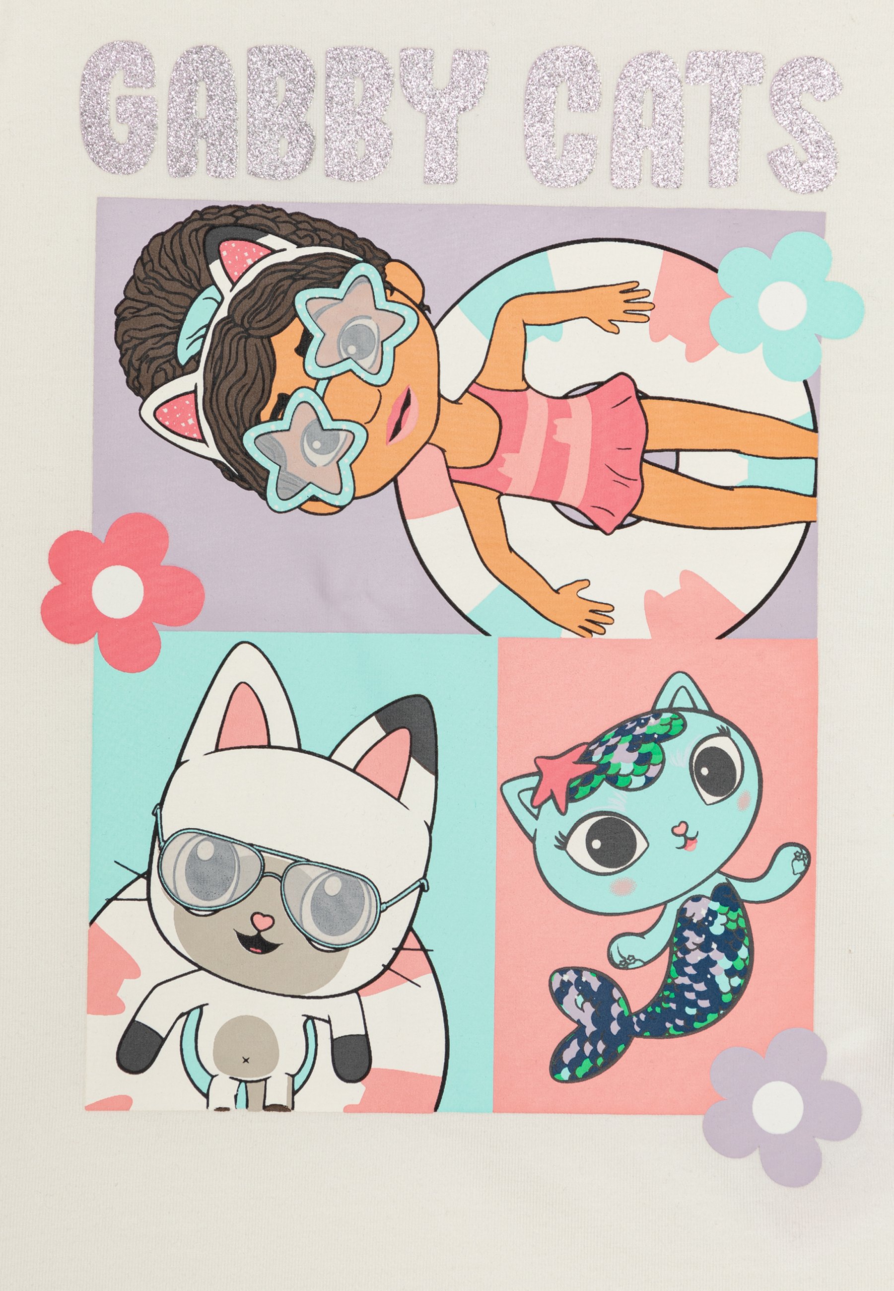 NAME IT Mädchen Langarmshirt Nmfsaba Gabby - Bequemer Nightset Noos Sky