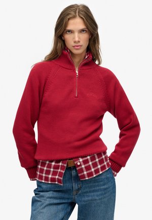 ESSENTIAL HALF ZIP  - Trui - bordeaux red
