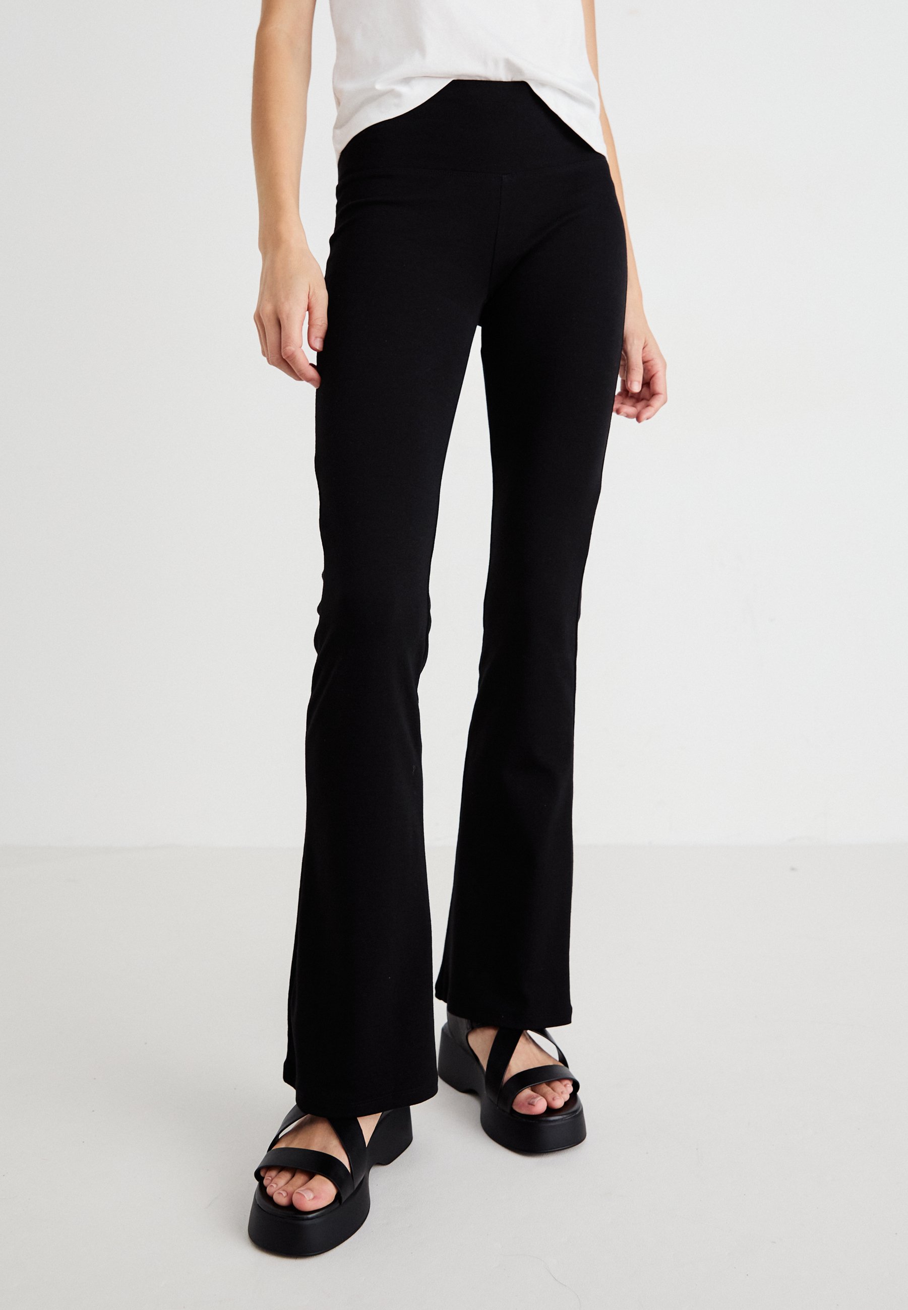 Taille Haute Pantalon Flare Pantalon Pimkie Noir Pantalon Flare En