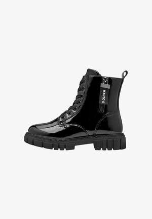s.Oliver Botine cu șireturi - black patent