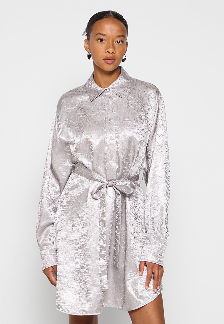 pinko Blousejurk zilverkleurig pinko Blousejurk zilverkleurig