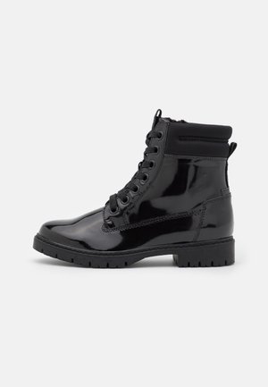 BOOTIE - Bottines à lacets - black