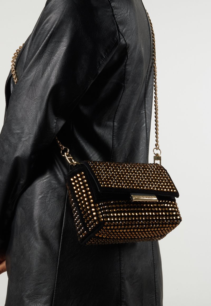L'Atelier Du Sac DORIANE Across body bag black gold/black Zalando