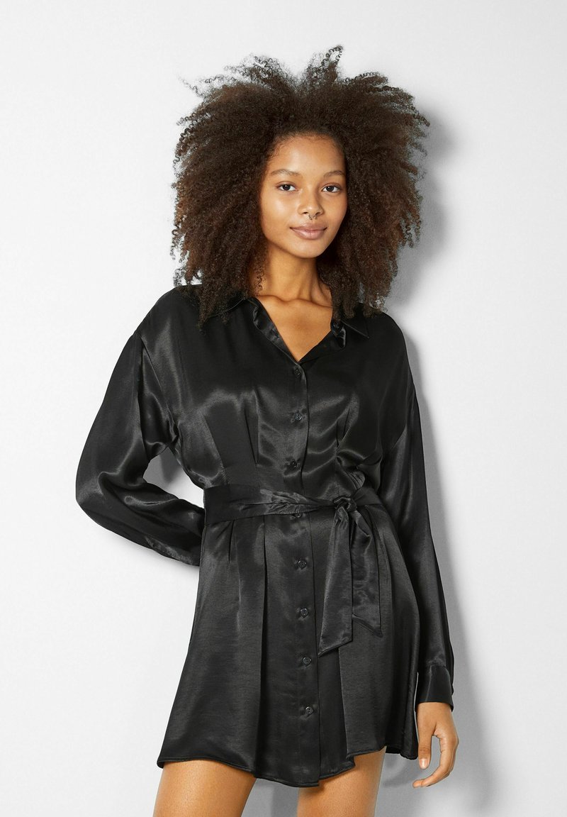 Bershka DARTS Shirt dress black Zalando.ie