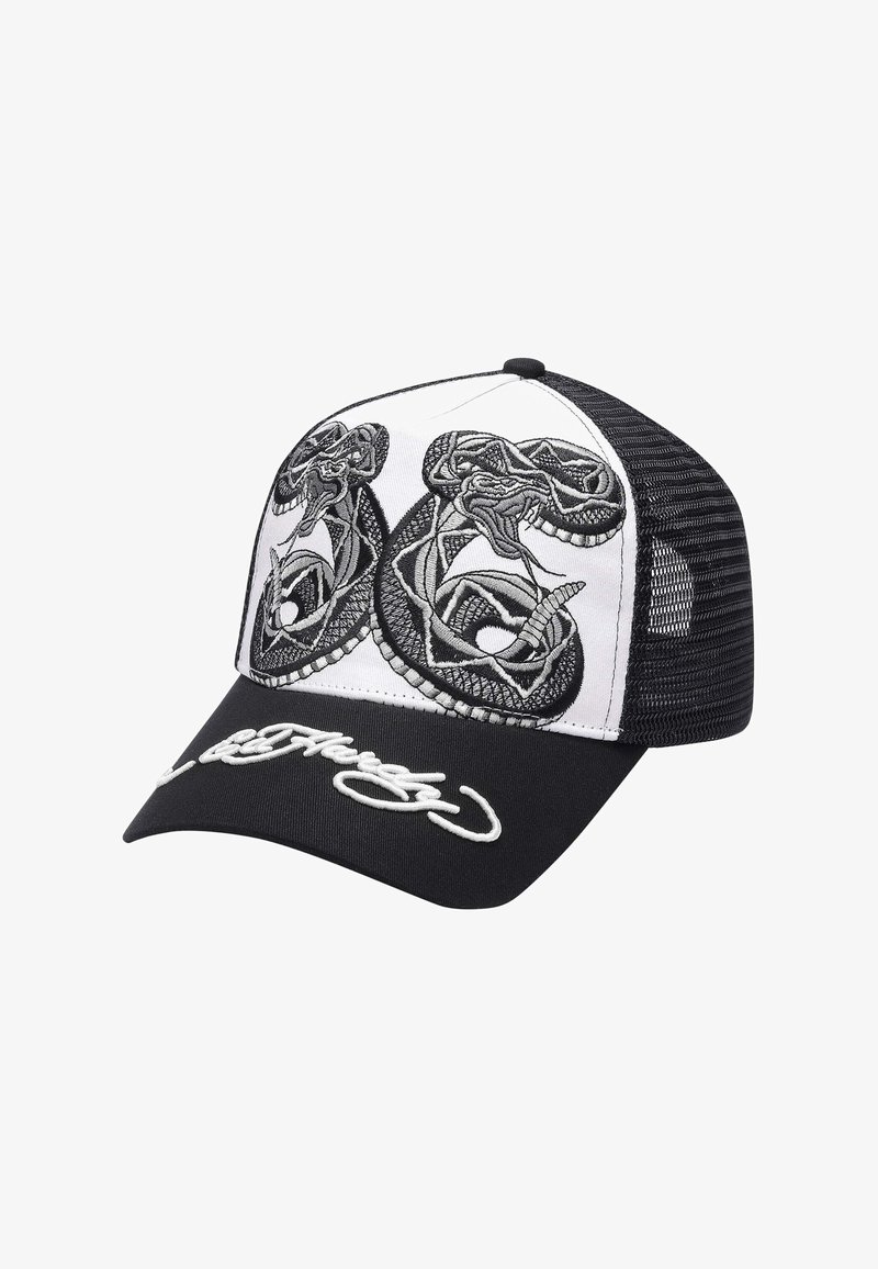 Ed Hardy SNAKE - Cap - white black