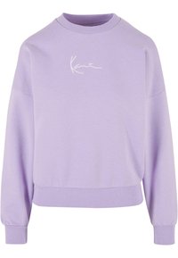 Karl Kani SMALL SIGNATURE ESSENTIAL CREW - Mikina - lilac