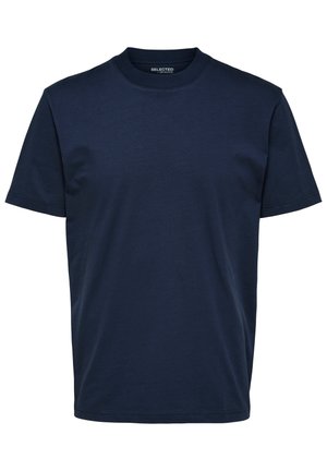 Selected, SLHCOLMAN O NECK TEE - T-paita - navy