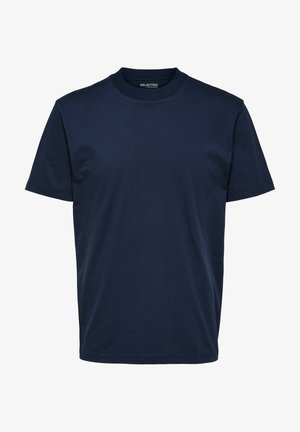 Selected, SLHCOLMAN O NECK TEE - T-paita - navy