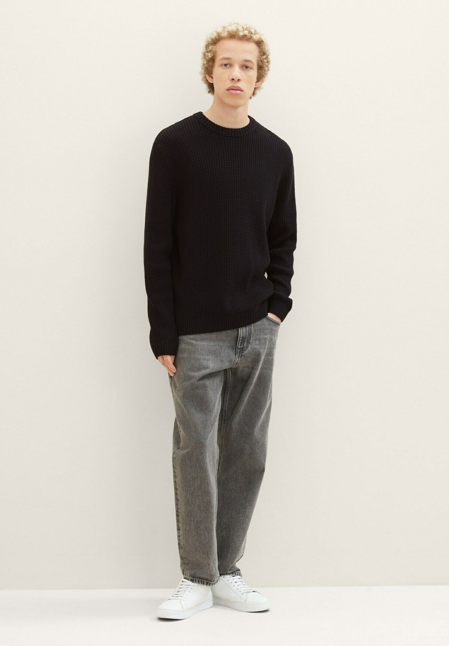 TOM TAILOR Denim Strickpullover – Gestreift, Aus Recyceltem Polyester