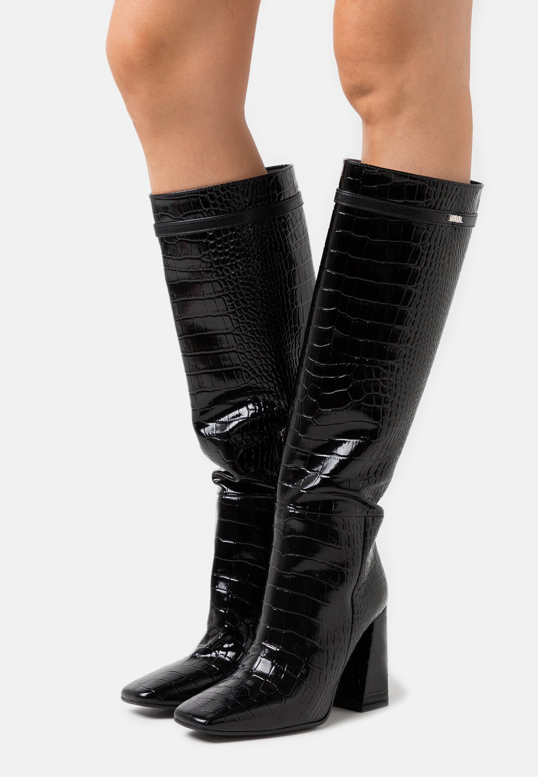 karl lagerfeld thigh high boots