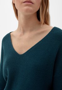 QS Stickad tröja - teal