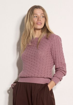 Apricot, SCALLOP POINTELLE KNIT JUMPER - Jersey de punto - pink