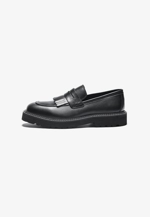LEATHER - Slip-ons - black