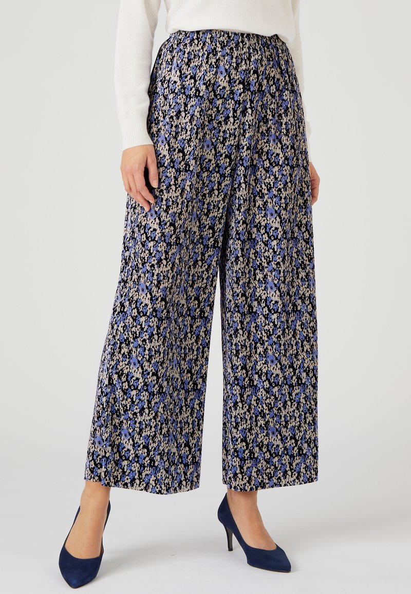 Damart ÈME PLISSÉE - Broek - Blue Floral