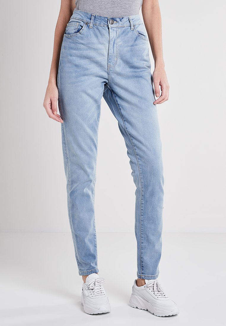 Urban Classics LADIES HIGH WAIST SLIM JEANS - Vaqueros slim fit - authentic blue wash