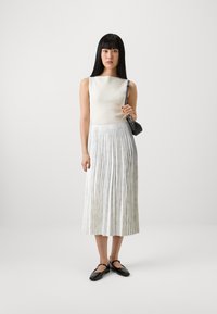 Marimekko UNIKKO - Veckad kjol - off-white/light grey