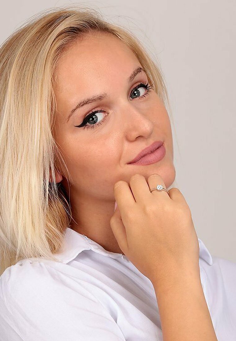 CHRIST Ring - weißgoldfarben