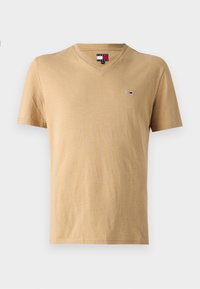 SLIM JASPE V NECK TEE - Paprasti marškinėliai - relic tan