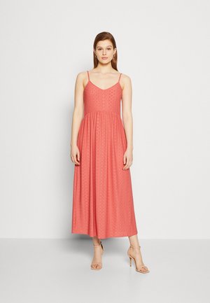 ONLY ONLSANDRA V NECK DRESS - Φόρεμα ημέρας - mineral red