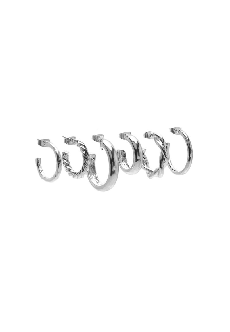 PULL&BEAR PACK OF 6 PAIRS Earrings silver coloured/silvercoloured