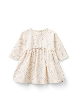 United Colors of Benetton IN ALL-OVER WARM STRETCH WITH  SAME BOW BACK OPENING WITH BUTTONS  FASHION LABEL - Vestito di maglina - white