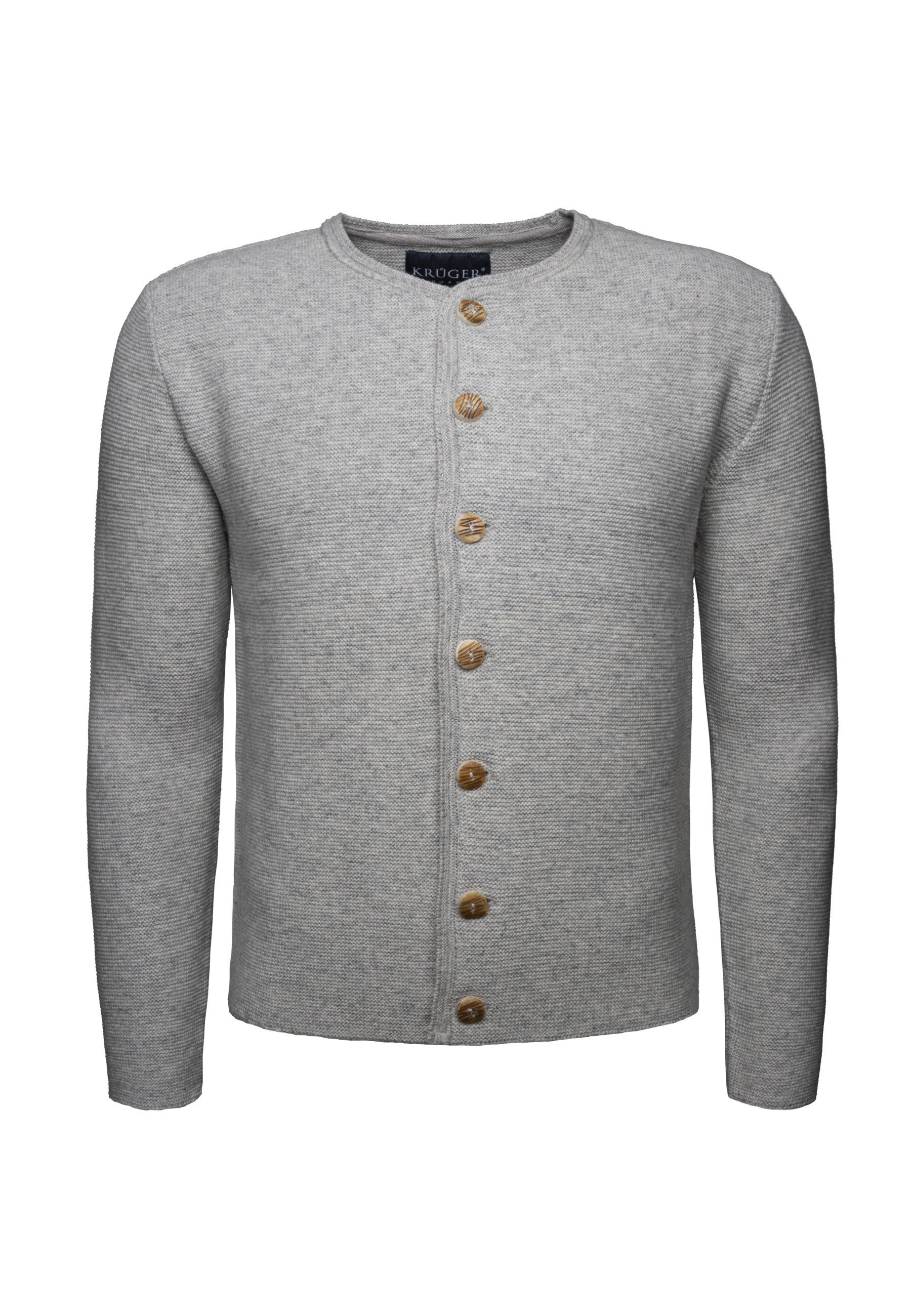 Grau Strickjanker Herren Modern Krüger Dirndl EMANUEL K Cardigan