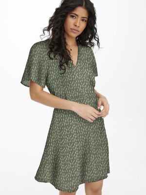 JDY JDYSTAAR LIFE WRAP DRESS  - Φόρεμα ημέρας - beetle/cement