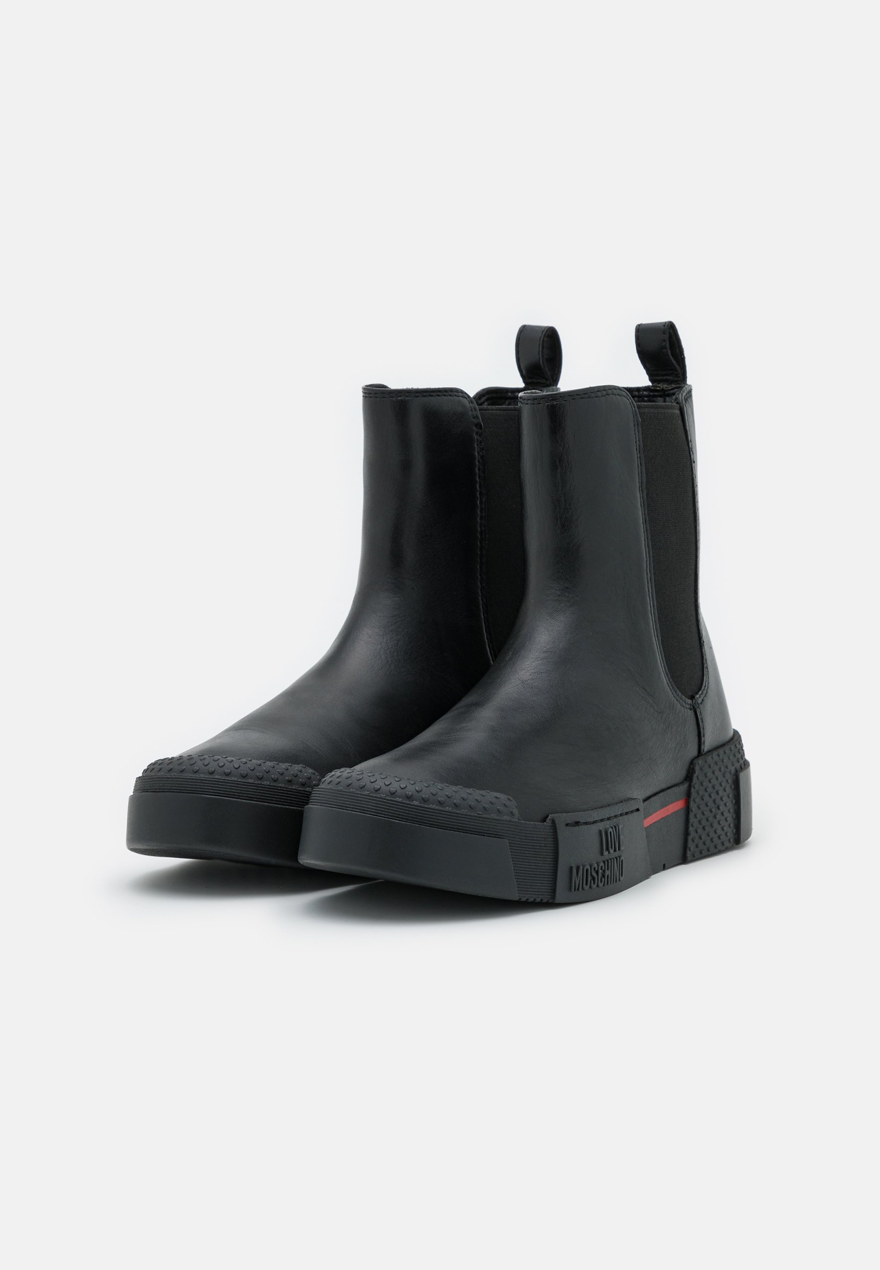 Love Moschino Enkellaarsjes met plateauzool - nero/Zwart - Zalando.nl