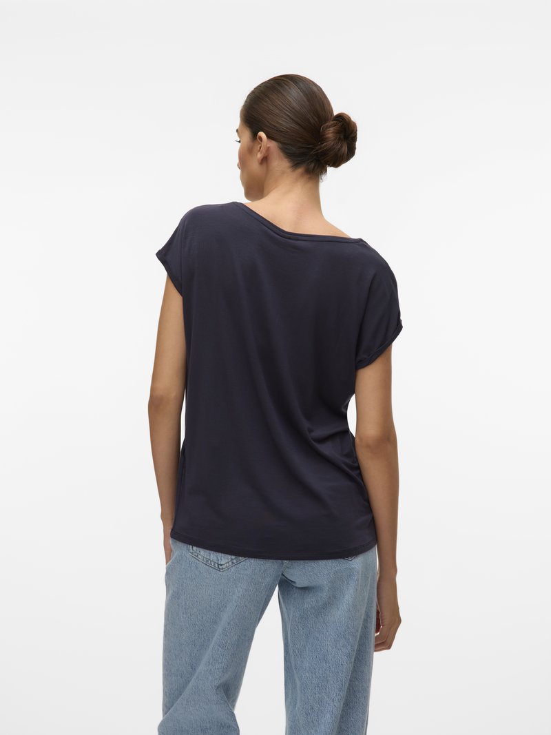 Vero Moda VMAVA PLAIN SS STRIPE GA JRS NOOS - T-shirt Con Stampa Brunnera Blue Ve121d234 K14
