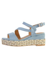 Divine Factory COMPENSÉE - Sandaler m/ kilehæl - bleu