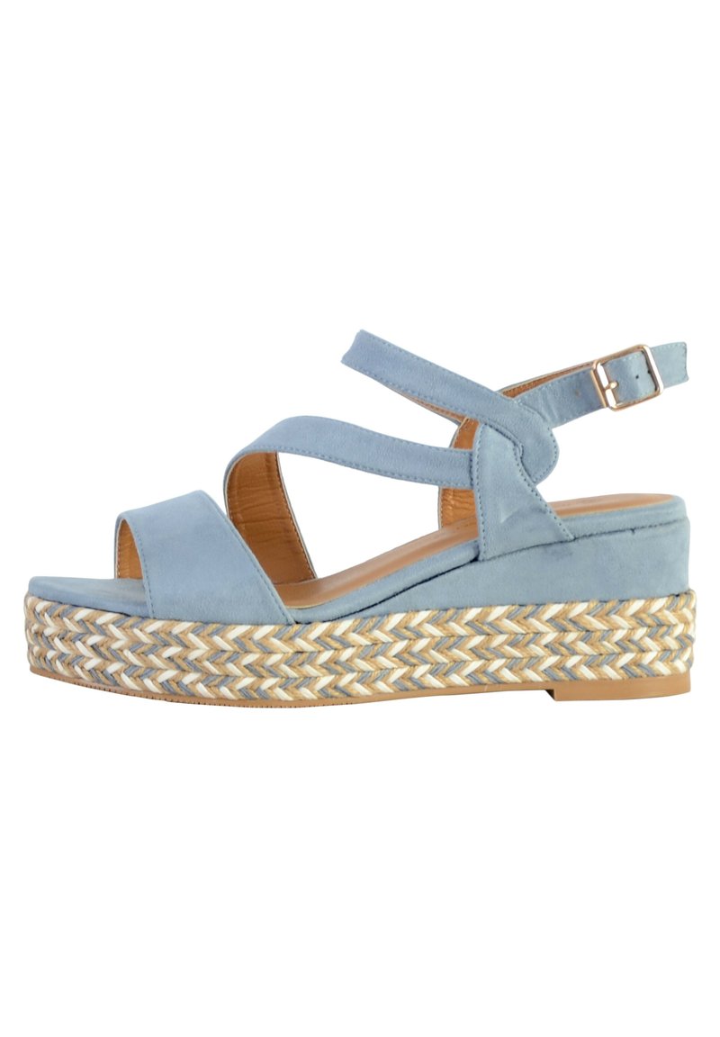 Divine Factory COMPENSÉE - Sandaler m/ kilehæl - bleu