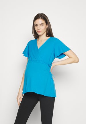 MAMALICIOUS MLROBERTA TESS TOP - Βασικό μπλουζάκι - dresden blue