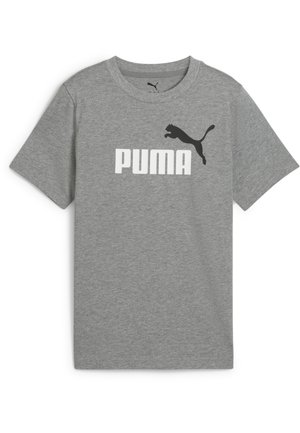 Puma LOGO TEE UNISEX - T-shirt imprimé - medium gray heather