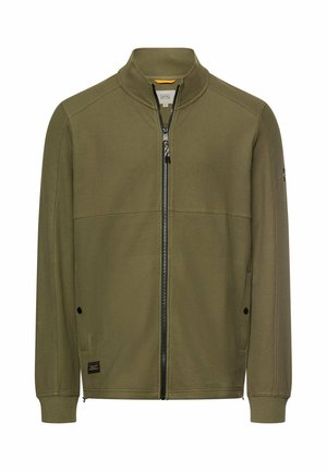 MIT VERSTELLBAREM TUNNELZUG - Sweater met rits - deep olive