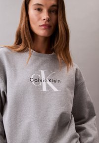 Calvin Klein Jeans MONOLOGO  - Sportinis megztinis - heroic grey heather