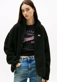 Tommy Jeans Fleecejakke - black