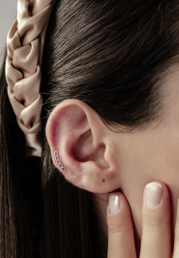 SINGLE CHUNKY PIERCING - Ohrringe - silberfarben