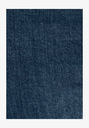 Tessuto denim di colore blu scuro, caratterizzato da un classico motivo a twill. Texture liscia con leggere variazioni di tonalità.