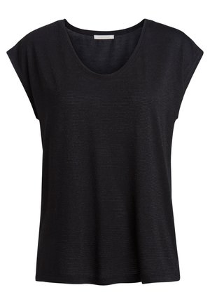 Pieces PCBILLO TEE STRIPES  - T-shirt imprimé - black