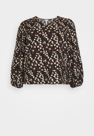 Object Curve, OBJLEONORA V-NECK  - Blúzka - black