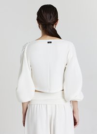 Calliope INCROCIATA CON ARRICCIO - Sweatshirt - gesso