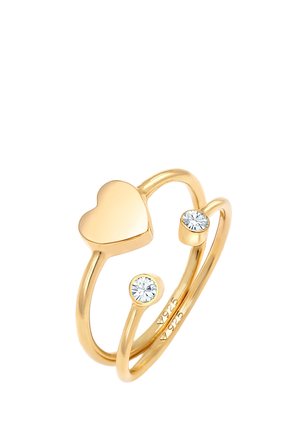 SPARKLING HEART STACK - MIT KRISTALLEN VON SWAROVSKI® - Ringe - gold-coloured