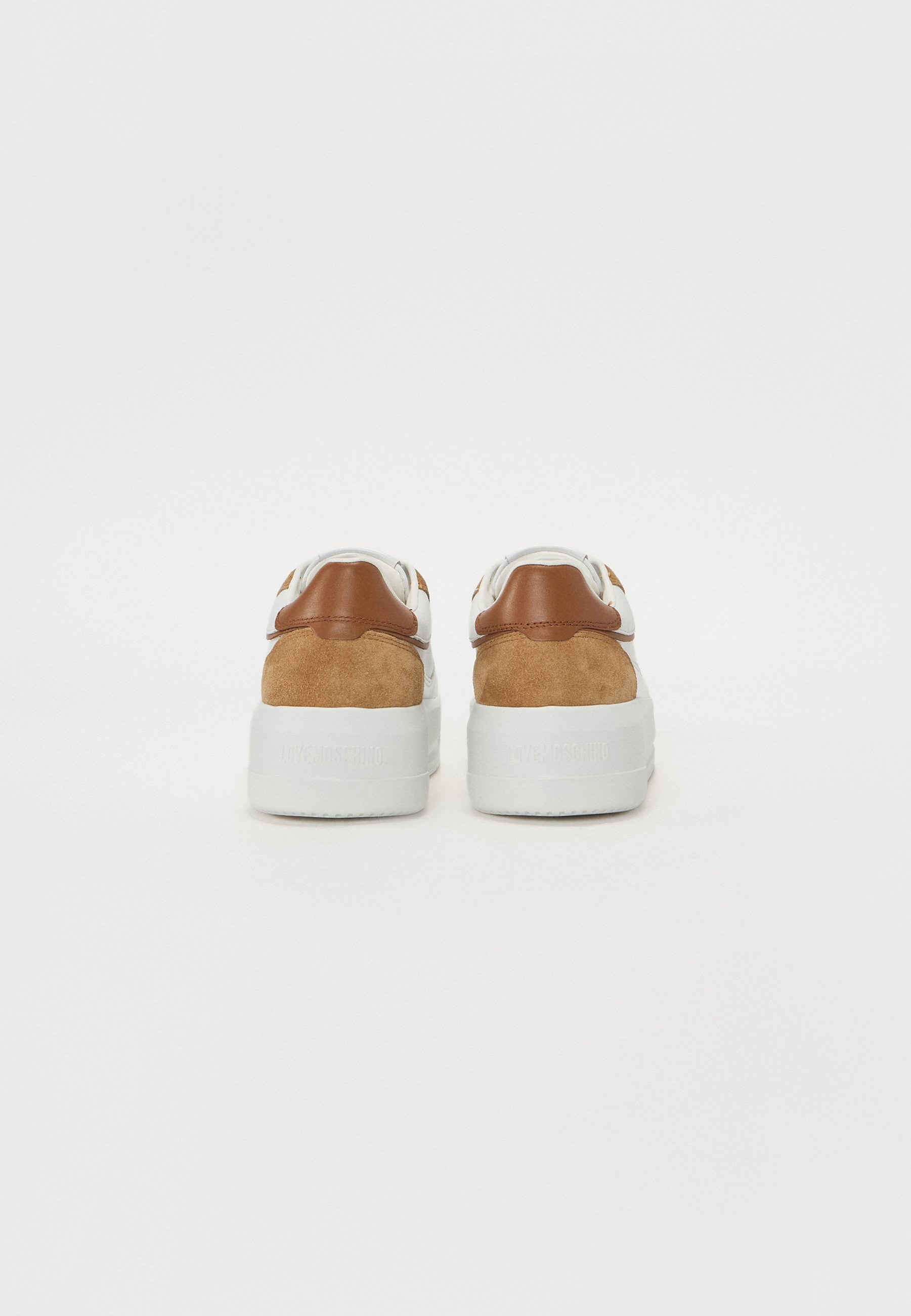 Love Moschino ECLIPSE - Sneakers low - white/camel/beige/alb