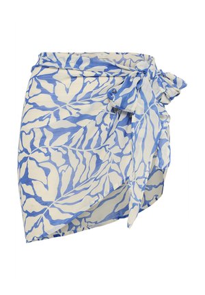 Kaffe, KASEA PRINTED SHORT SARONG - Strandaccessoire - blue chalk leaf print