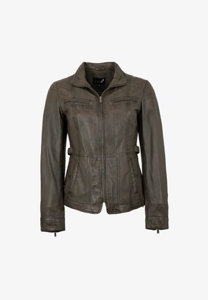 Lederjacken24, VIOLETTA - Lederjacke - graubraun