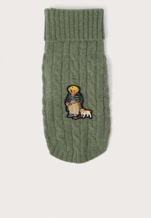 CABLE CASHMERE BEAR SWEATER UNISEX - Kisállat kiegészítő - mottled light green