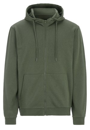 Sweater met rits - dark green
